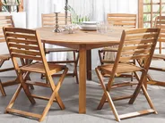 Gartenmöbel Set 6-Sitzer TOLVE Akazienholz Braun_777858
