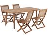 Gartenmöbel Set 4-Sitzer PARAGGI zertifiziertes Akazienholz Dunkelbraun