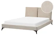 Bed Corduroy MELLE 160 x 200 cm (EU King Size) Taupe_882228