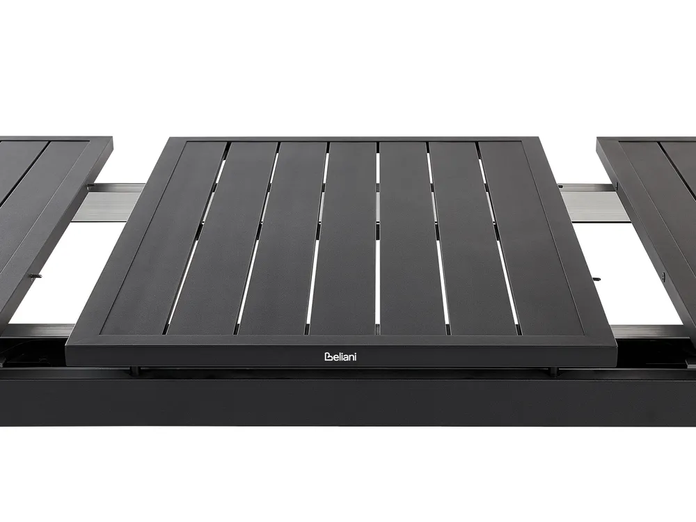 Gartenmöbel Set 8-Sitzer VALCANETTO/BUSSETO Metall Schwarz_846209