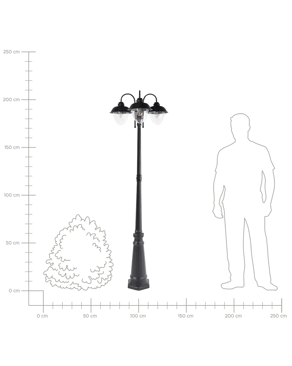 Outdoor Lamp Post BANKA Black_940744
