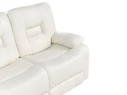 Sofa Set manuell verstellbar 4-Sitzer BERGEN Kunstleder Weiß_1064746