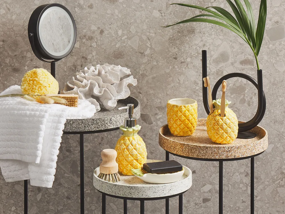 Badaccessoires Set 4-teilig MAICAO Keramik Gelb