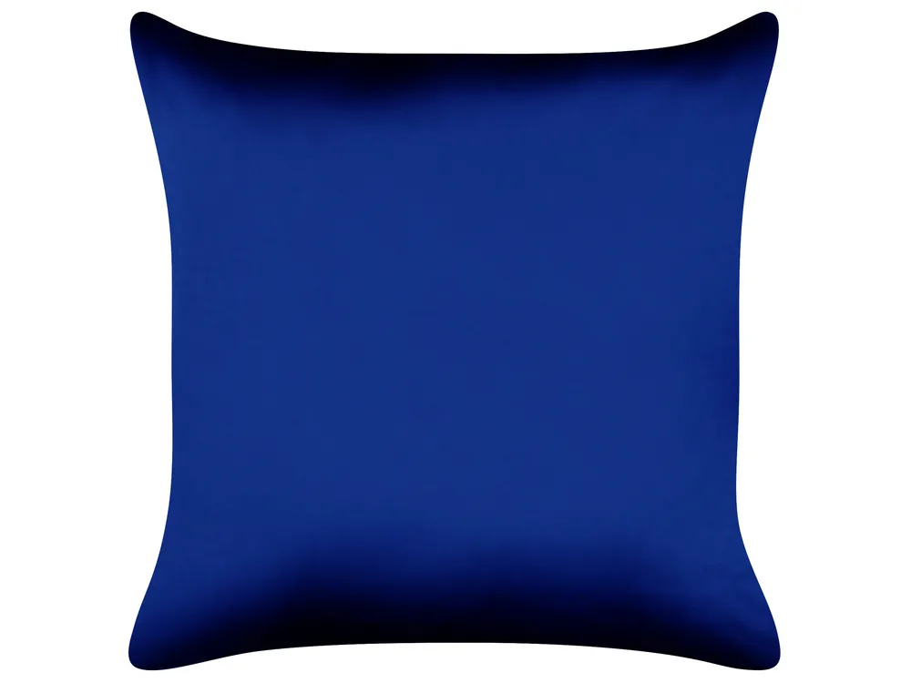 Set of 2 Decorative Cushions MERINGUE 45 x 45 cm Velvet Dark Blue Christmas Motif_946861