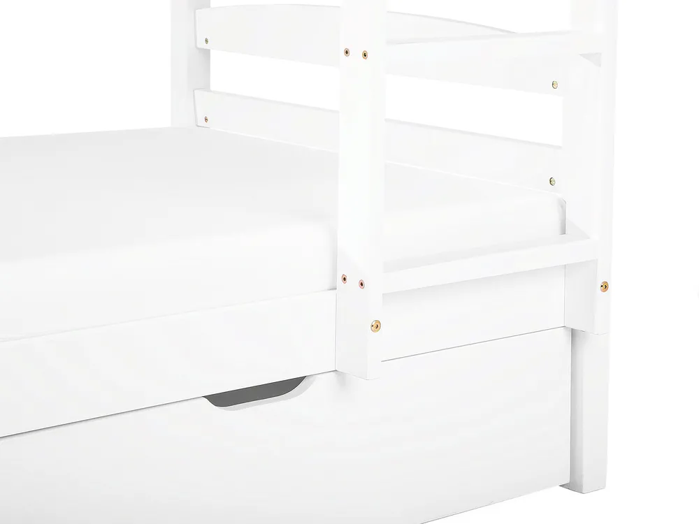 Bunk Bed with Drawers REGAT Pine Wood White 90 x 200 cm (EU Single)_797155