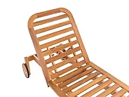 Sonnenliege mit Kissen LATERZA  mit Relaxfunktion zertifiziertes Akazienholz Taupe_1165878