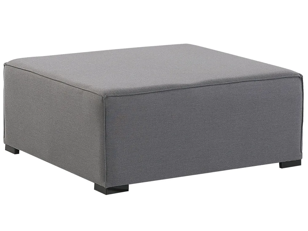 Garten Ecksofa mit Ottomane 7-Sitzer AREZZO modular Grau rechtsseitig_825167
