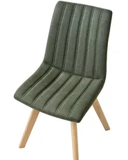 Set of 2 Dining Chairs CALGARY Fabric Dark Green_958229