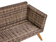 Garden Corner Sofa with Table 6 Seater VITTORIA PE Rattan Olive Green_1091864