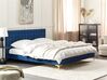 Bett mit Lattenrost Samtstoff LIMOUX 180 x 200 cm Marineblau