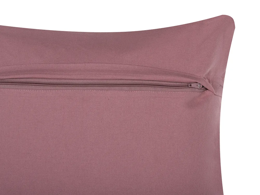Lot de 2 coussins décoratifs VAKAYAR 45 x 45 cm Coton Rose Motif floral_768856