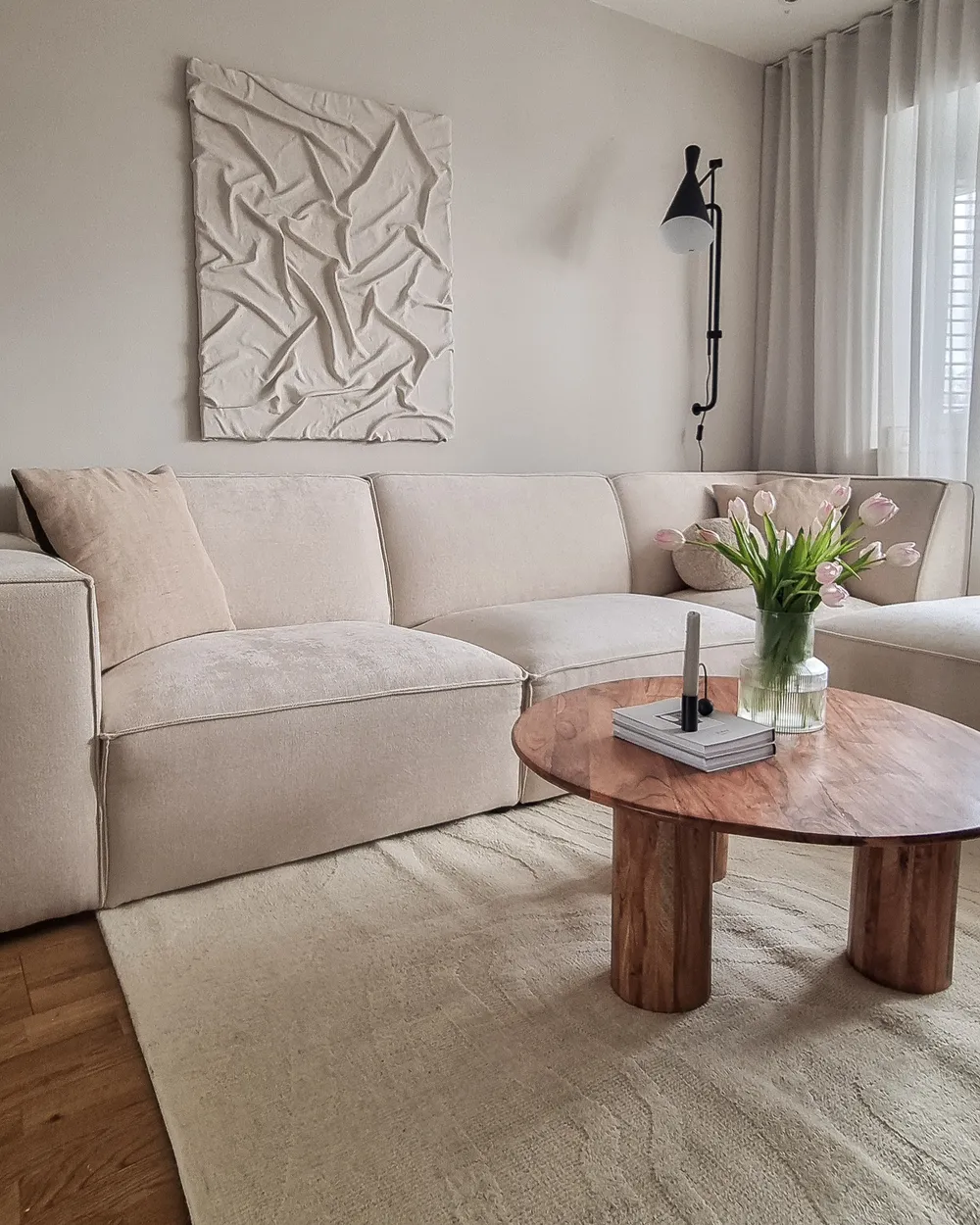 Teppich SASNAK Beige 300 x 400 cm Wolle_915666