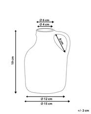 Blumenvase AGRINION 19 cm Steinzeug Weiß_810642