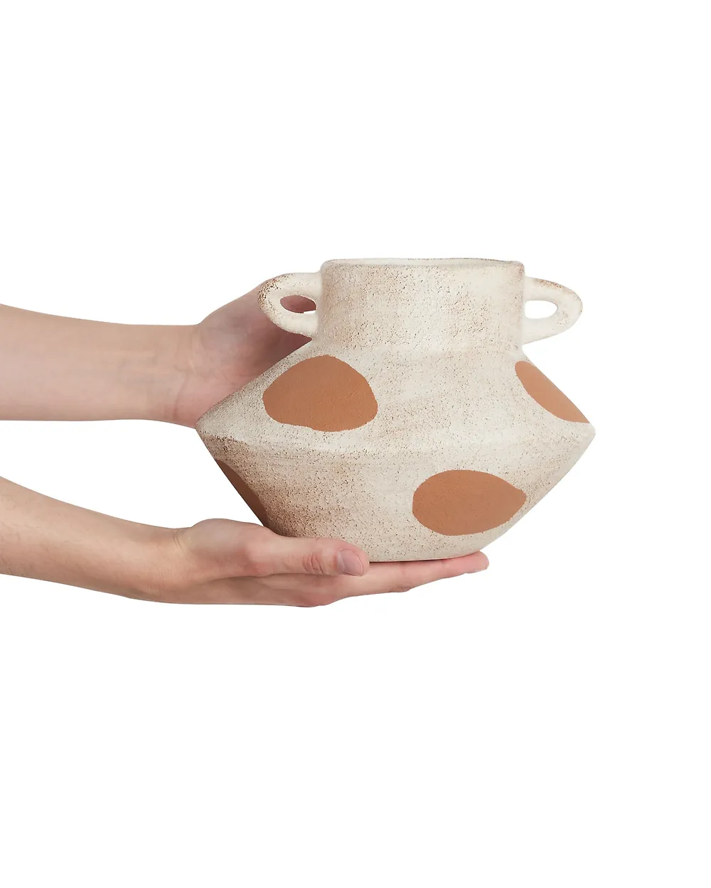 Blumenvase ALOSIDAE 19 cm Steinzeug Hellbeige_1183903