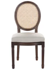 Set of 2 Chairs NIVLOC Wood Dark Brown/ Beige_1095727
