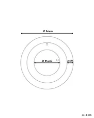 Wanduhr CLUSES 30 cm Metall Schwarz_941212