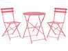 Bistro Set klappbar FIORI Metall Rot