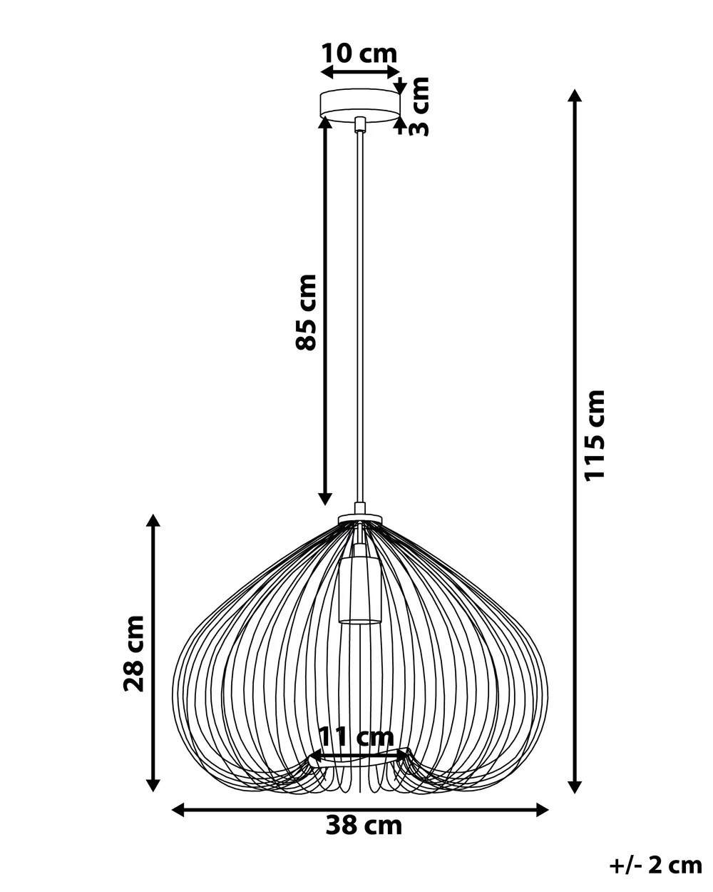 Pendant Lamp TORDINO Metal Black_739912