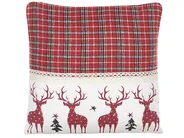 Dekokissen 2er Set ROBBIE 45 x 45 cm Rot Weihnachtsmotiv_814140