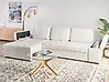 Eckschlafsofa HRISEY mit Stauraum Bouclé Weiß rechtsseitig