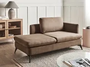 Right-Hand Chaise Longue SIEVOZ Fabric Brown_978699