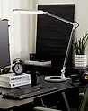 LED Schreibtischlampe GRUS mit Dimmer Metall Silber