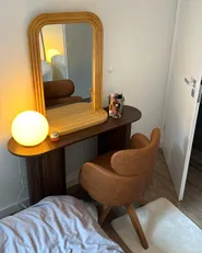 Wandspiegel mit Ablage RISCLE 62 cm 85 cm Paulownia-Holz Braun_1171323