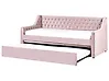 Ausziehbett Samtstoff MONTARGIS 90 x 200 cm Rosa