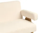 Sofa 2-Sitzer TAMRE Bouclé Cremeweiß / Hellbraun_985274