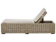 Sonnenliege mit Kissen PALESE mit Relaxfunktion Rattan Naturfarben_928118