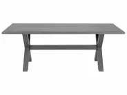 Gartentisch CASCAIS 200 cm 105 cm Metall Grau_739908