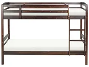 Hochbett Kiefernholz REGAT 90 x 200 cm Dunkelbraun_877072