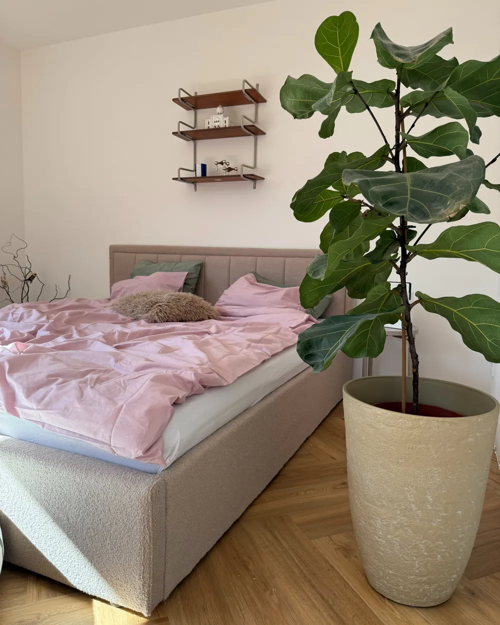Set mit 2 Blumentöpfen CAMIA 35 cm Beige_982542