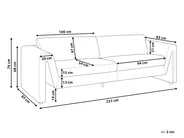 Sofa 3-Sitzer MAUNU Samtstoff Taupe_895167