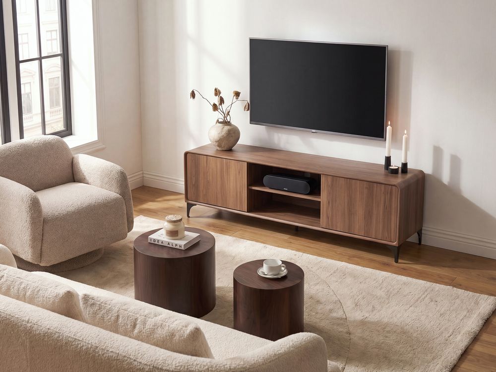 TV-Möbel COWELL Dunkelbraun