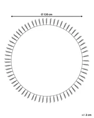Teppich MITSOBI Weiß ø 120 cm Baumwolle_1065189