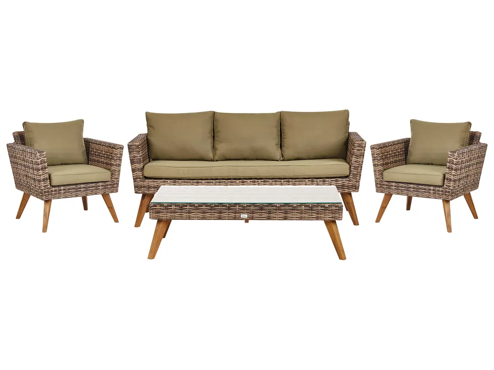 Outdoor Kissenbezug Set VITTORIA XL Olivgrün_987713