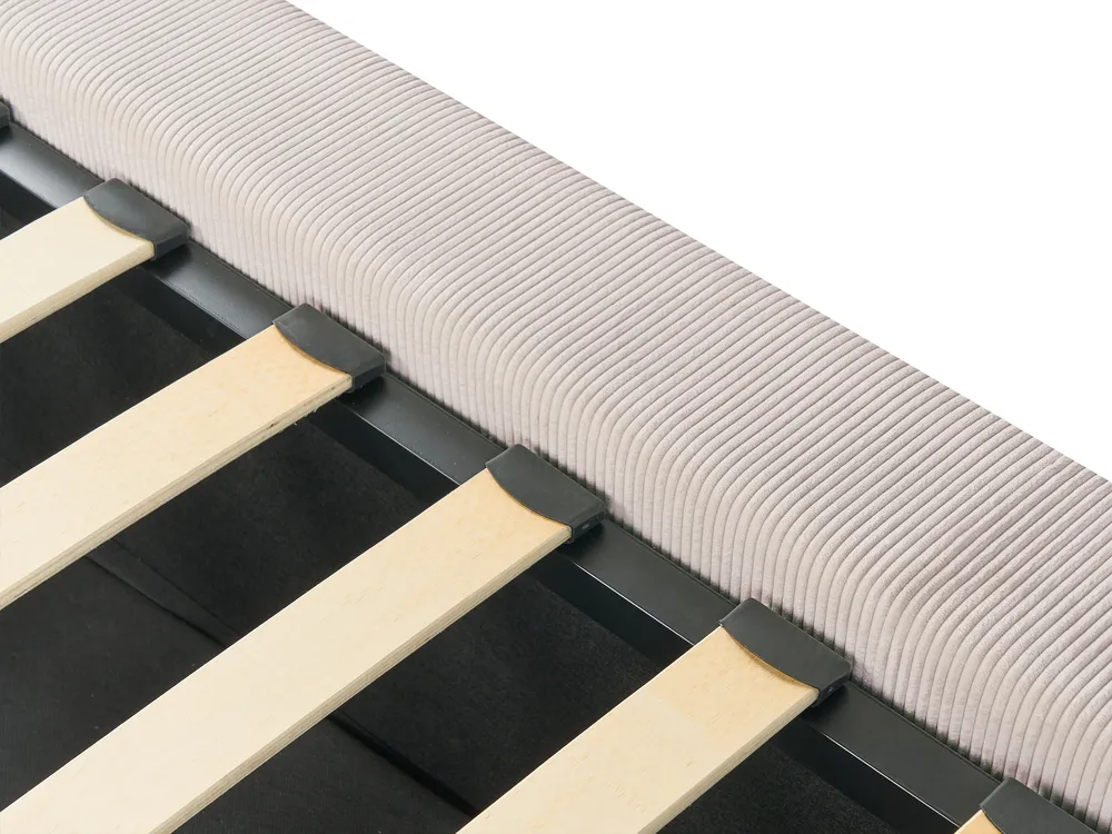 Bett mit Stauraum LILLEBONNE Cord Hellbeige 140 x 200 cm_994020