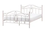Bett mit Lattenrost Metall ANTLIA 120 x 200 cm Hellbeige_1165259