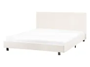 Bed Bouclé ALBI 140 x 200 cm Gebroken wit_981888