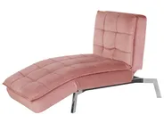 Chaiselongue LOIRET Samtstoff Rosa_761096