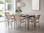 Gartenmöbel Set 6-Sitzer GROSSETO Granit poliert Schwarz / Beige_1109454