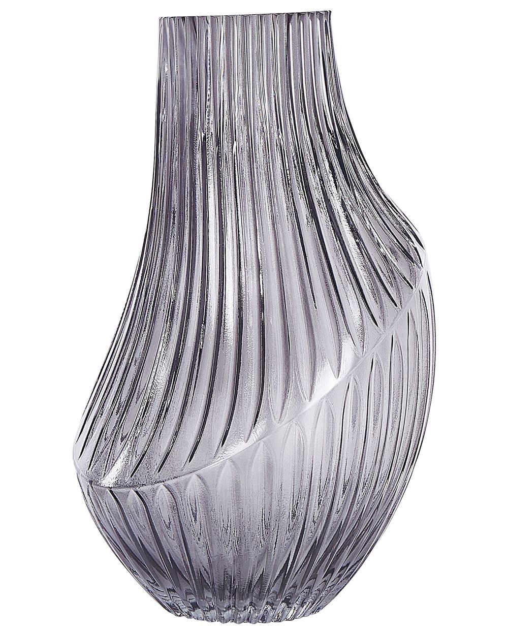 Flower Vase MYRSINA 36 cm Glass Grey