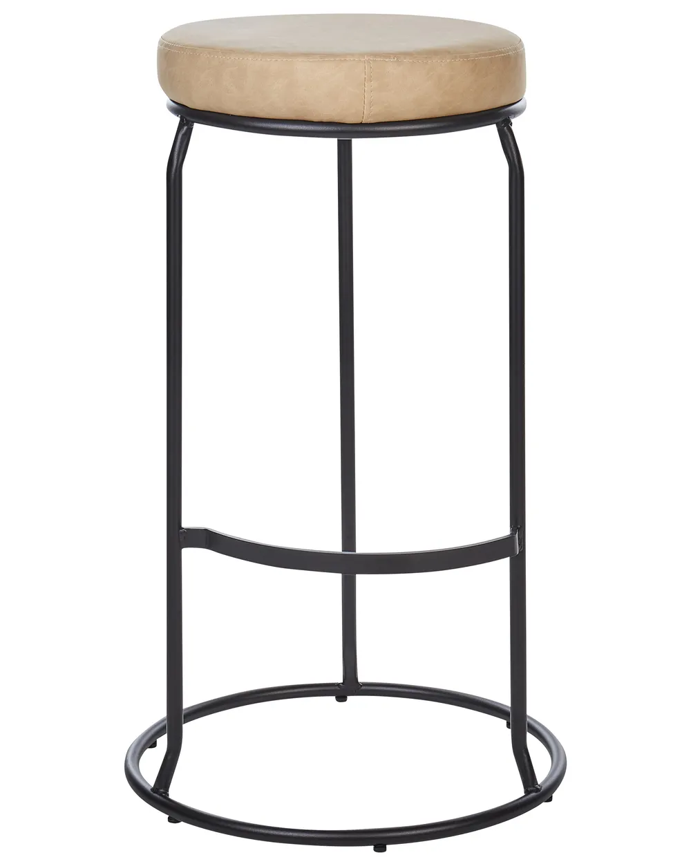 Set mit 2 Barhockern MILROY Kunstleder Beige_913992