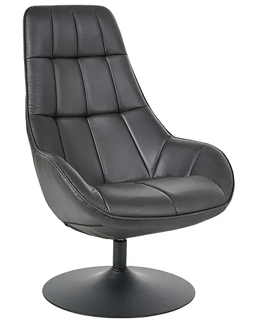 Drehsessel MARSTRAND Kunstleder Schwarz