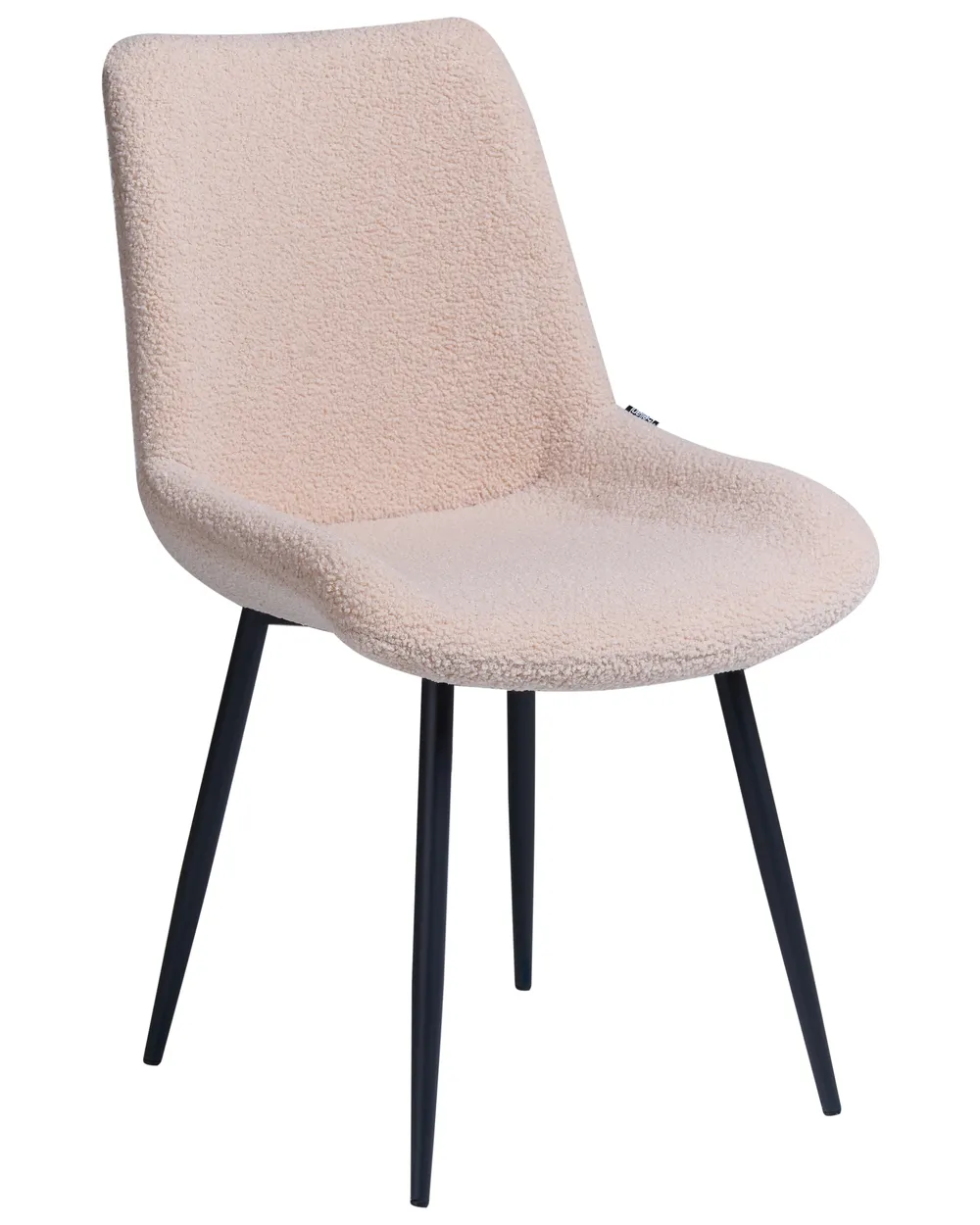 Set of 2 Dining Chairs AVILLA Boucle Beige_1054634