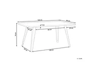 Esstisch WITNEY Dunkelbraun 160 cm 90 cm_755630