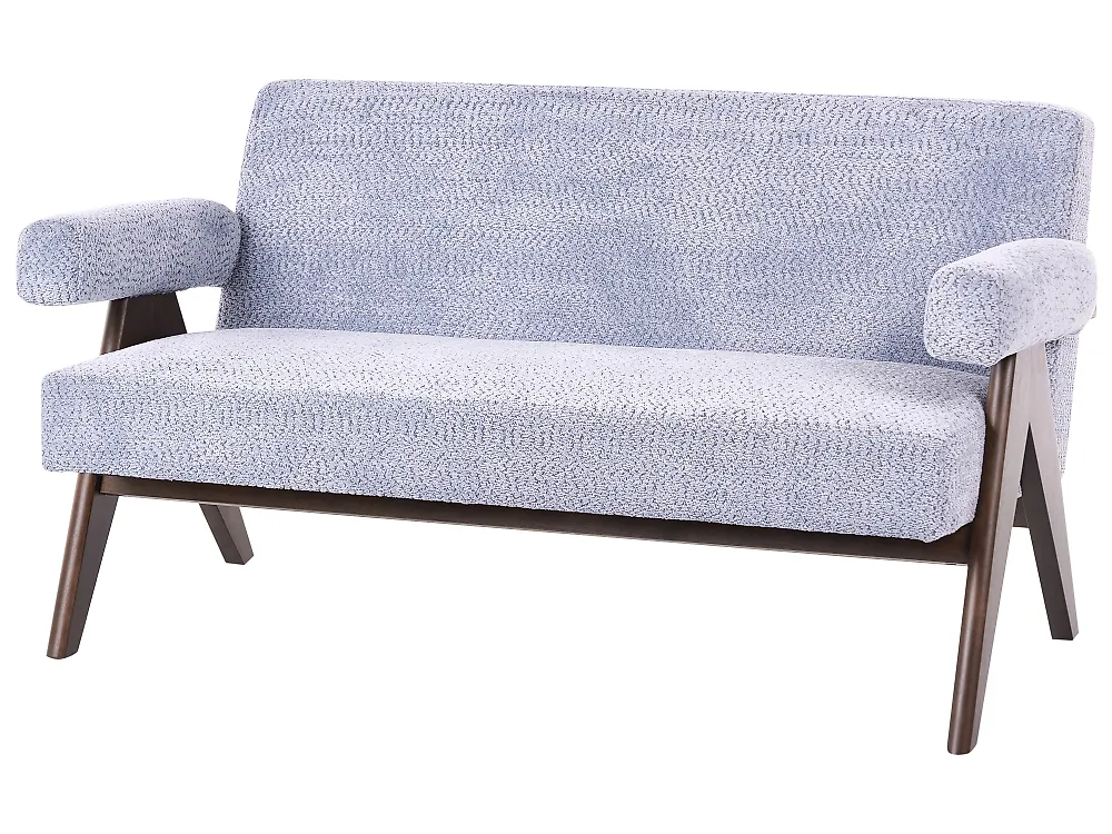 Sofa 2 Seater TAMRE Chenille Light Blue/ Dark Brown_1183255