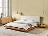 Bett mit Lattenrost Bouclé ZEN 160 x 200 cm Naturfarbene Esche