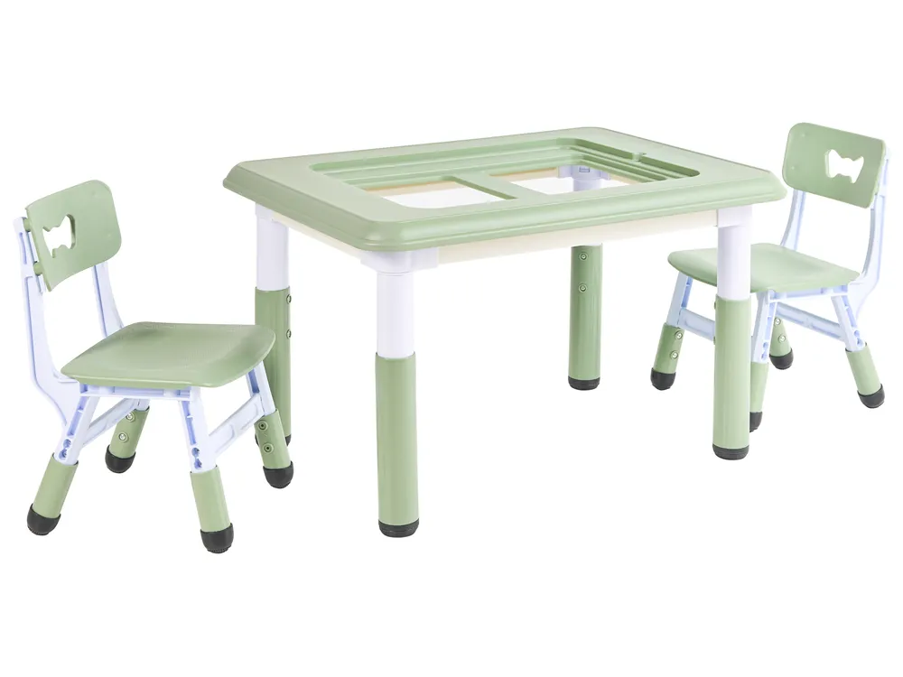 Kids Table with Chairs BONDO Green_1124388